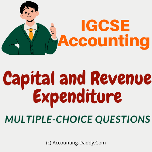 Capital and Revenue Expenditure and Receipts MCQ